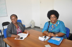 Left, Bintou Keita, COS-UN-MEER-HQ-Ghana & Dr Ngoulla, Adviser on Health of Ecowas Commission-Abuja