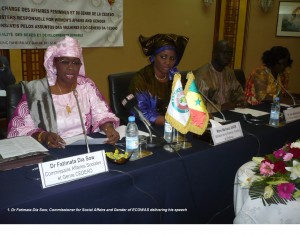 1. Dr Fatimata Dia Sow, Commissioner for Social Affairs and Gender of ECOWAS delivering her sqsdsqdsqpeech