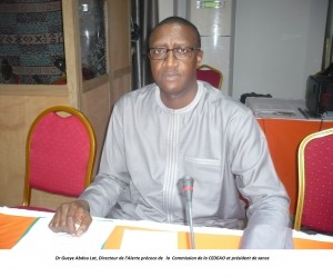 Dr Gueye Abdou Lat, Directeur de l'Alerte précoce de   la  Commission de la CEDEAO et président de sance