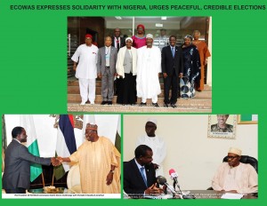 THE ECOWAS DELEGATION WITH INEC CHAIRMAN PROFESSOR JEGA