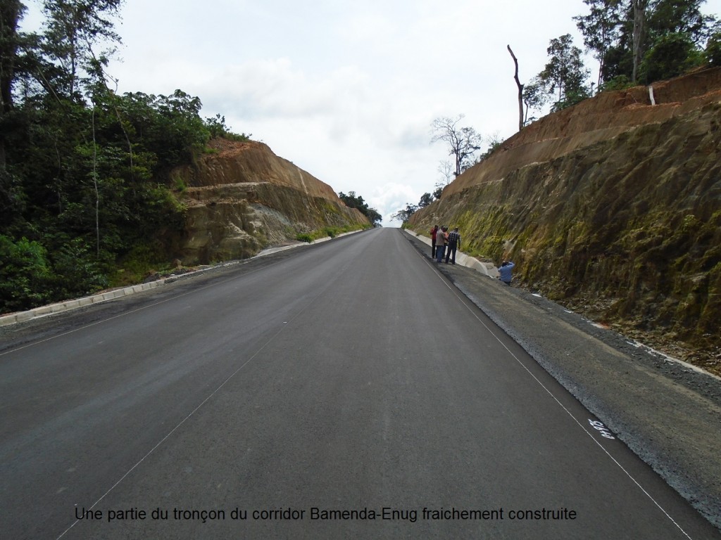 Une partie du tronçon du corridor Bamenda-Enug fraichement construite