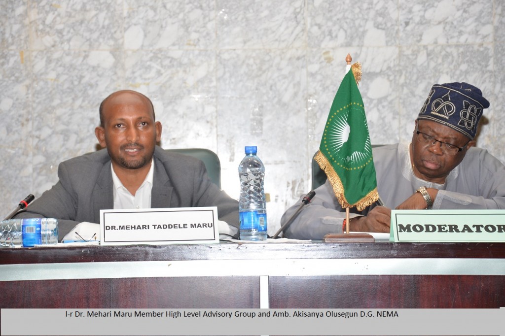 l-r Dr. Mehari Maru Member High Level Advisory Group and Amb. Akisanya Olusegun D.G. NEMA