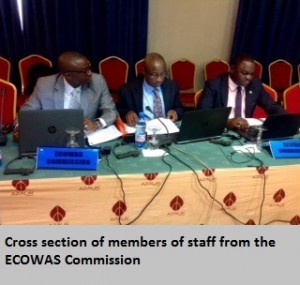 Cross section of members of staff from the ECOWAS Commission