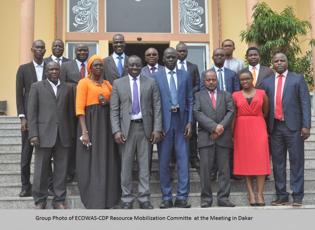 Group Photo of ECOWAS-CDP Resource Mobilization Committe  at the Meeting in Dakar