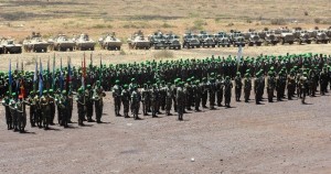 Military contingent filed out for parade at the Amani Africa II DV Day edited