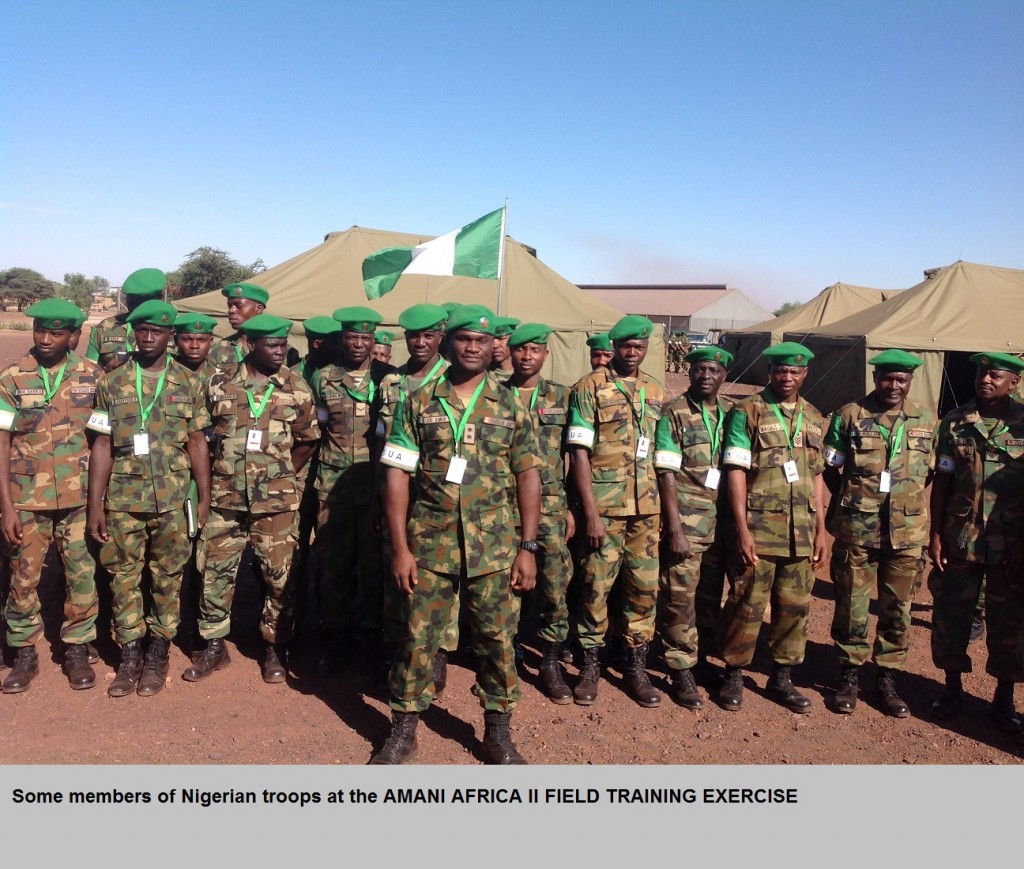 Some members of Nigerian troops at the AMANI AFRICA II FIELD TRAINING EXERCISE