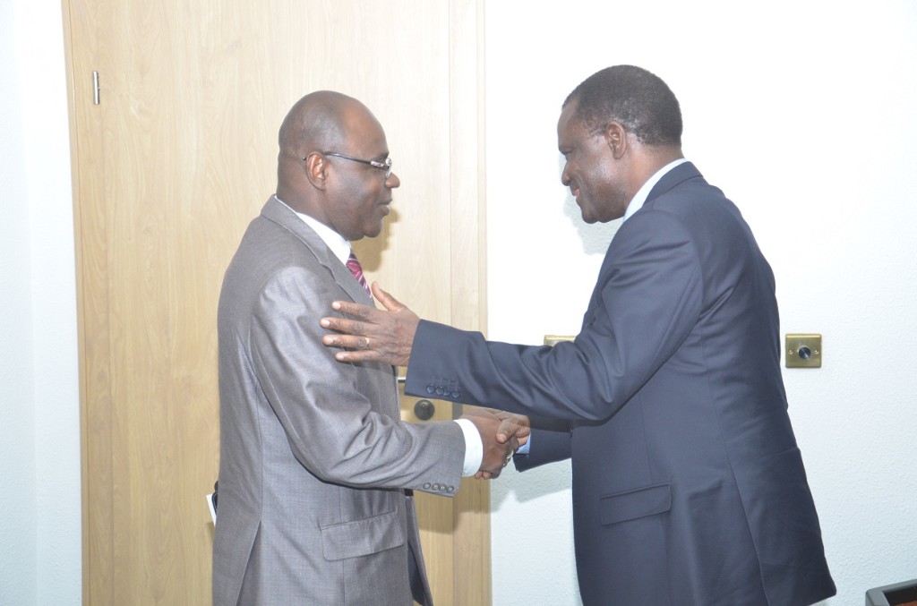 left H.E. Djibo Salou frm. President Niger Rep. and ECOWAS President H.E. Kadre Ouedraogo