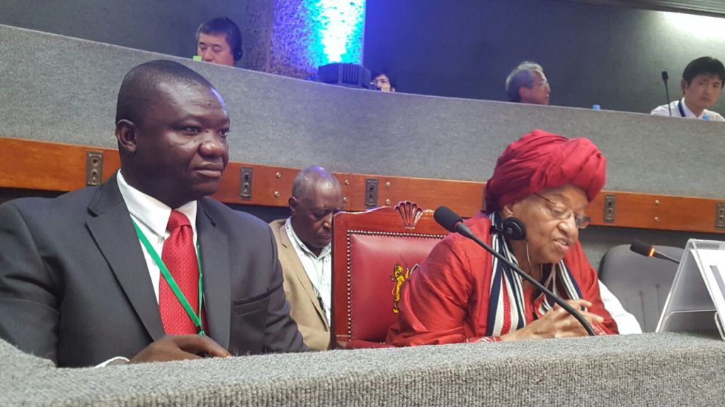 Liberia's President Sirleaf and Dep. Health Minister, Tolbert Nyenswah at TICAD Summit VI