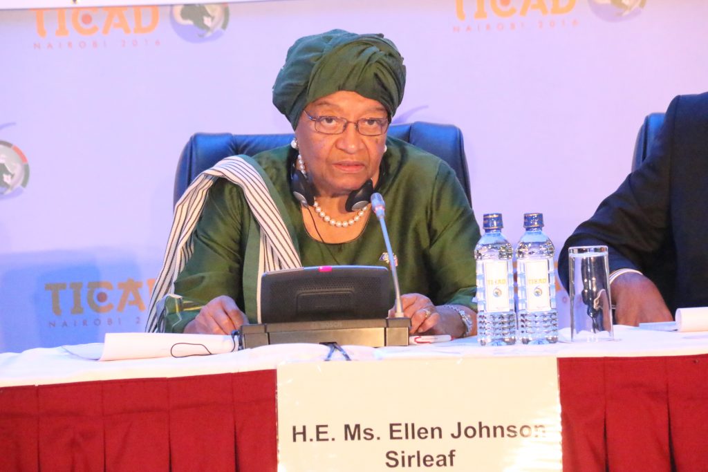 President Sirleaf addressing High Level Event on Africa, Towards 2063 And Beyond